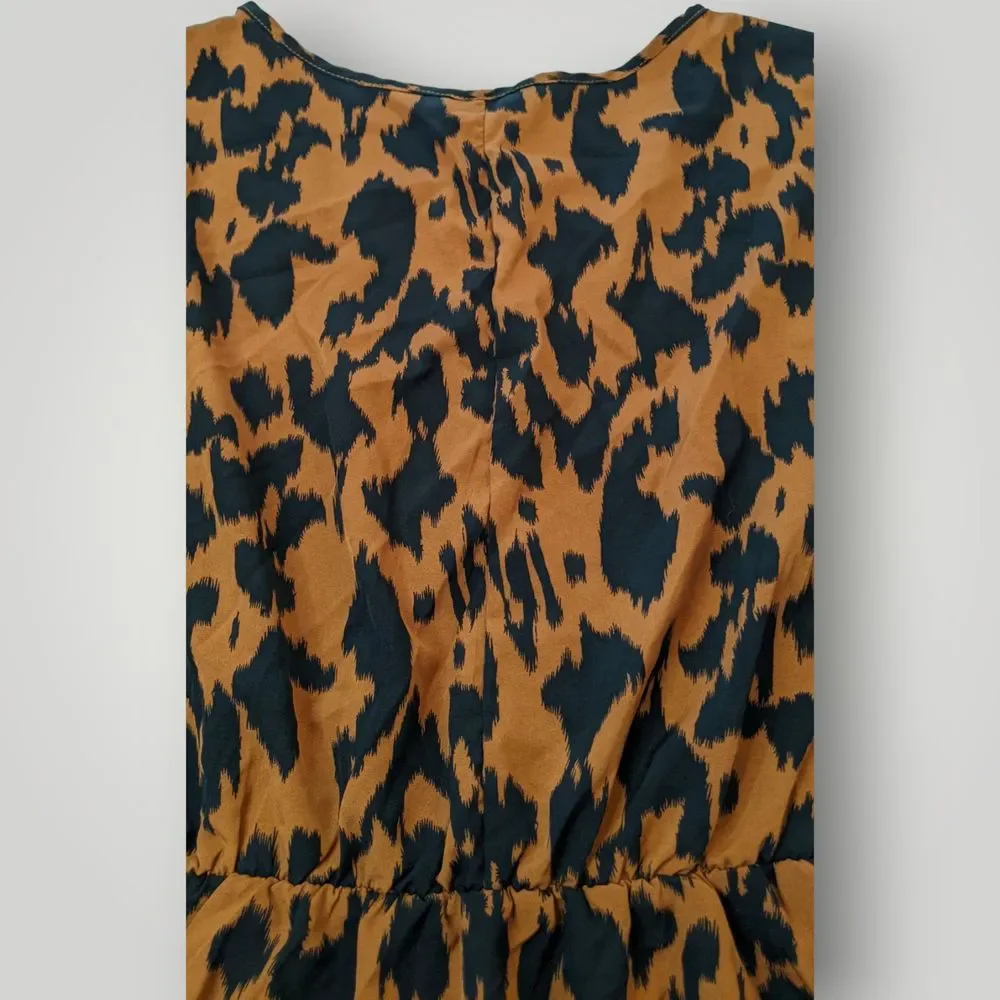 Shein CURVE Women's PLUS 3XL Leopard Print STRETCH Lightweight Blouse Top - Picture 13 of 13